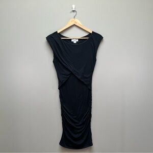 Velvet by Graham & Spencer Ruched Black Dress, Size XS